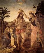Andrea del Verrocchio Christ-s baptism oil painting
